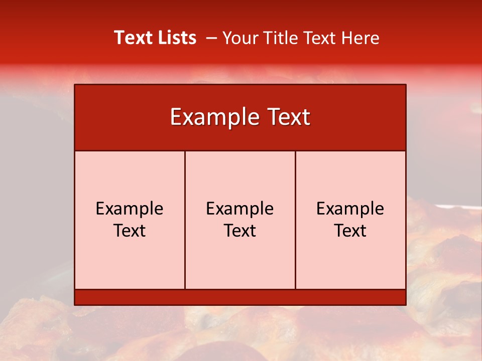 Isolated Melted Pizza PowerPoint Template