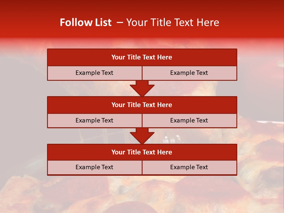 Isolated Melted Pizza PowerPoint Template