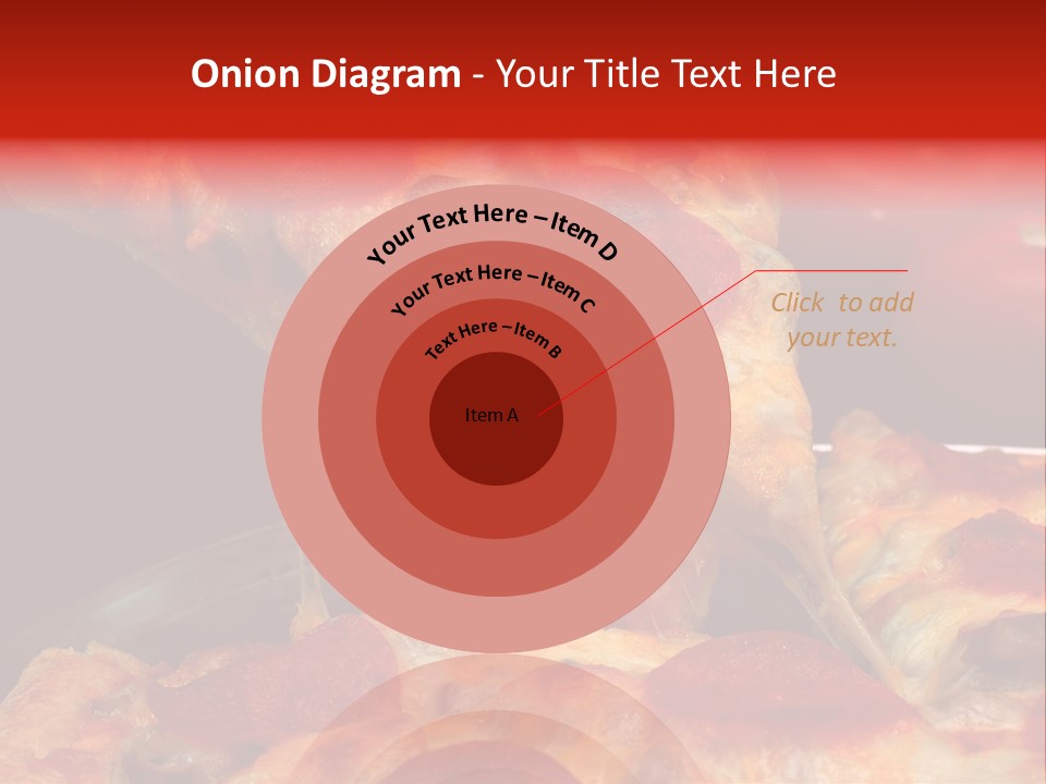 Isolated Melted Pizza PowerPoint Template
