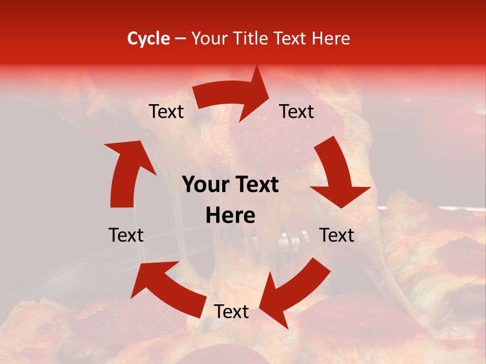 Isolated Melted Pizza PowerPoint Template