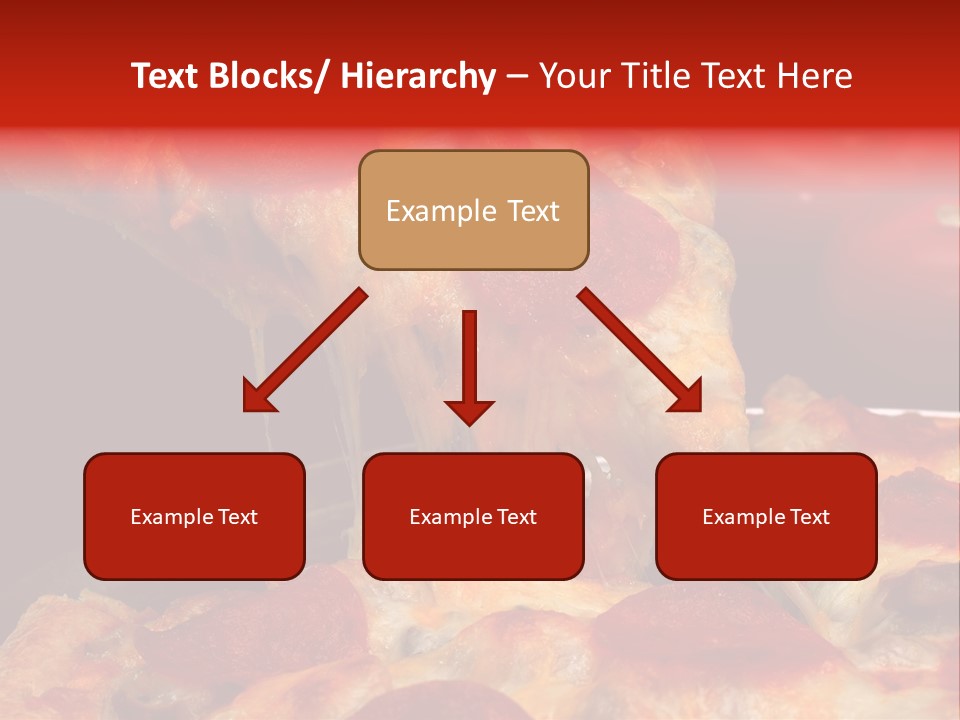 Isolated Melted Pizza PowerPoint Template