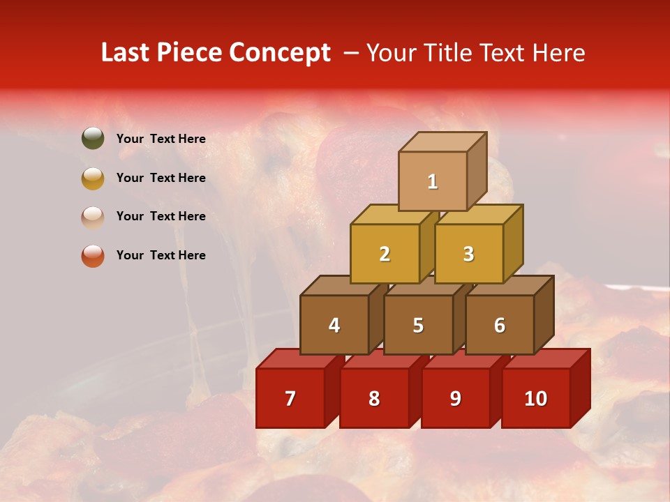 Isolated Melted Pizza PowerPoint Template