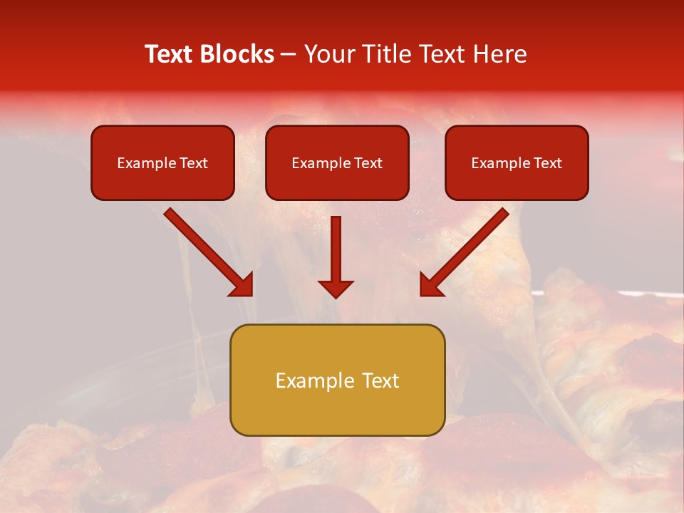 Isolated Melted Pizza PowerPoint Template