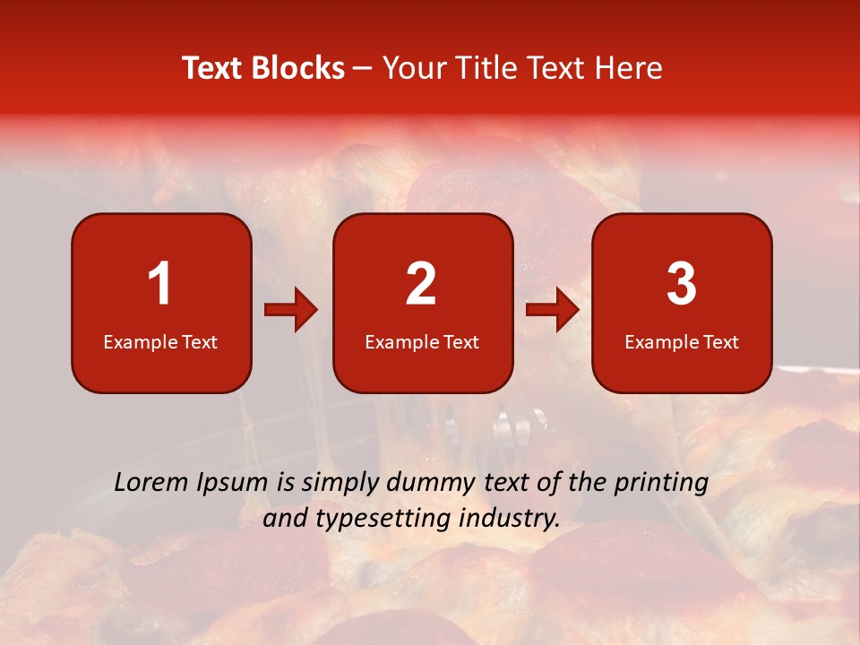 Isolated Melted Pizza PowerPoint Template