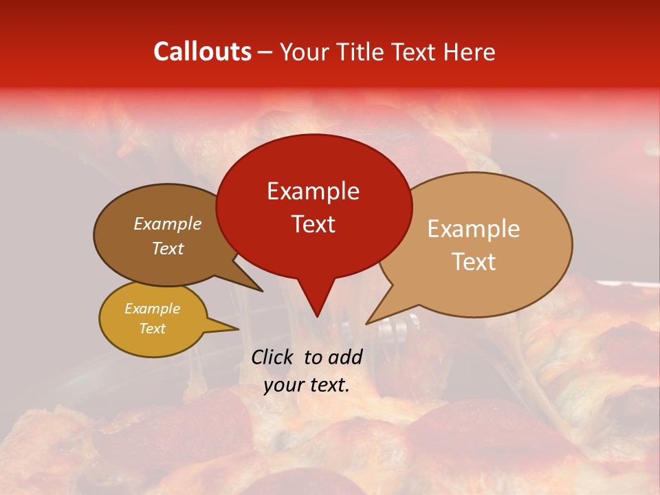 Isolated Melted Pizza PowerPoint Template