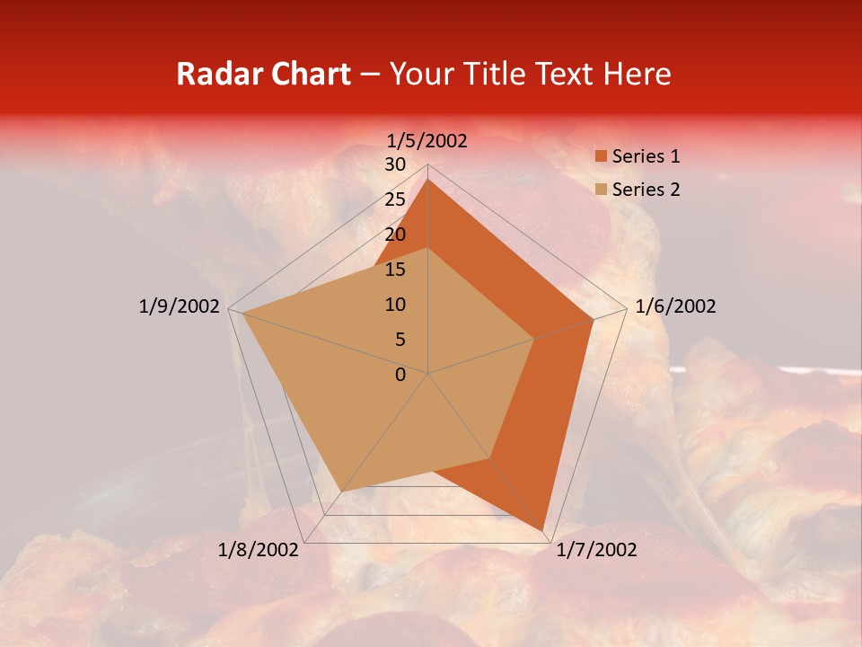 Isolated Melted Pizza PowerPoint Template