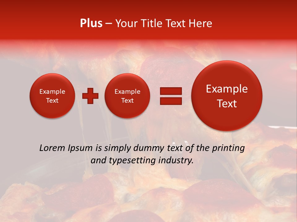 Isolated Melted Pizza PowerPoint Template