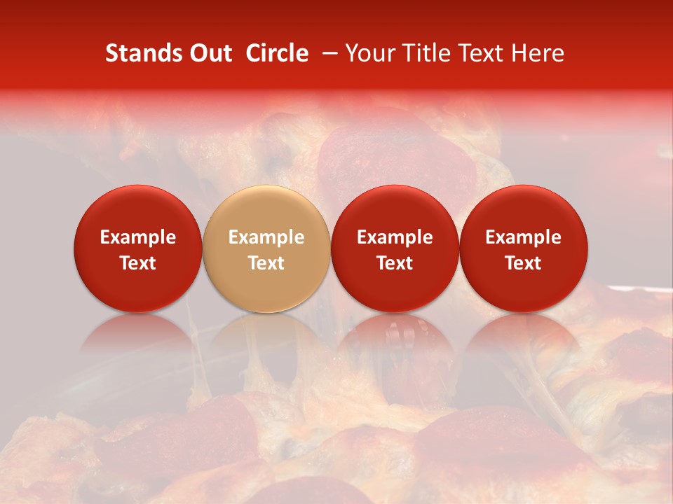 Isolated Melted Pizza PowerPoint Template