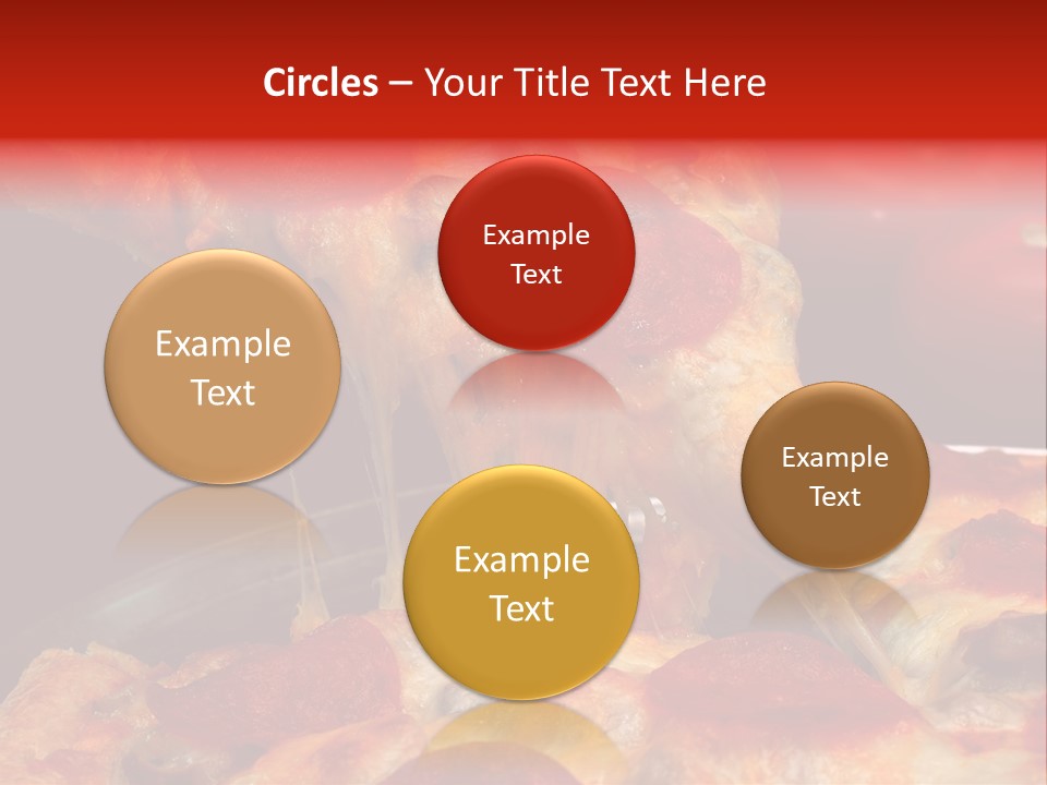 Isolated Melted Pizza PowerPoint Template