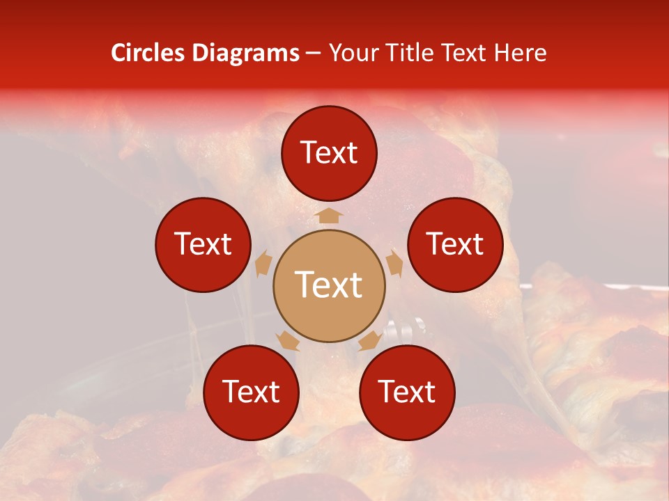 Isolated Melted Pizza PowerPoint Template