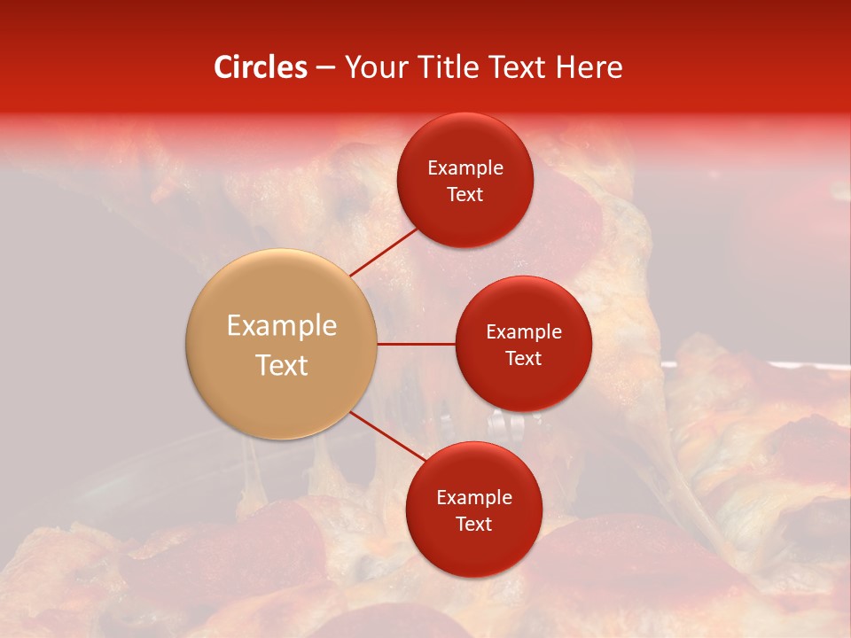 Isolated Melted Pizza PowerPoint Template