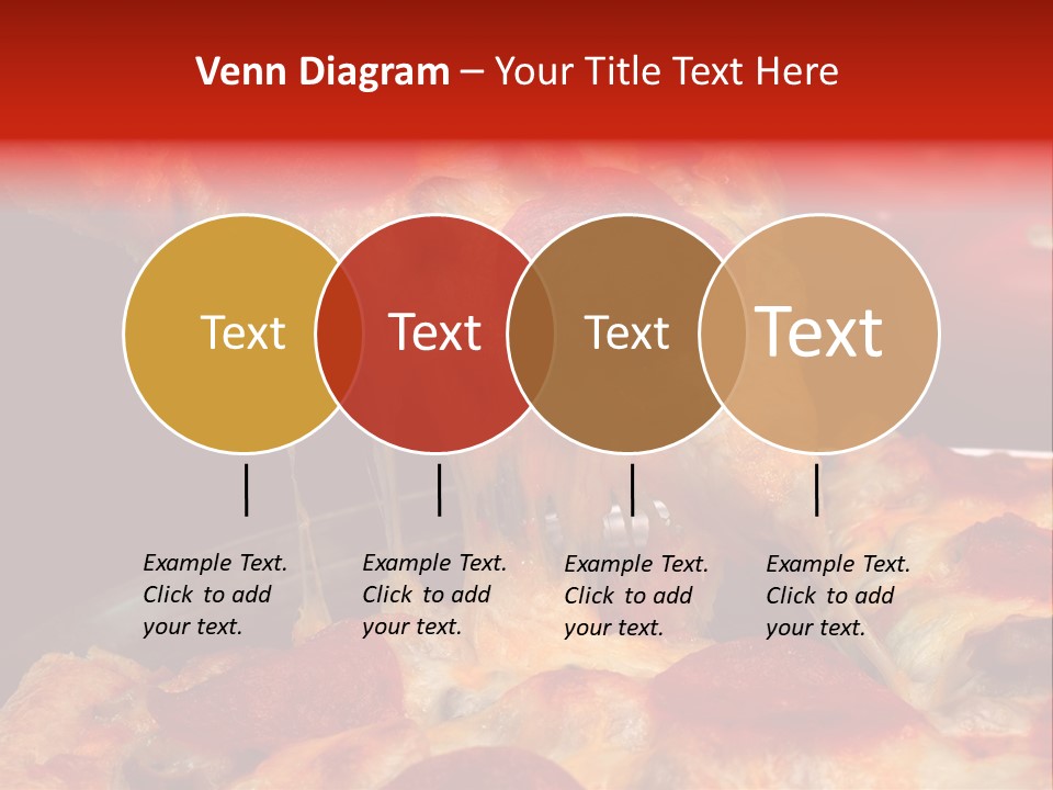 Isolated Melted Pizza PowerPoint Template