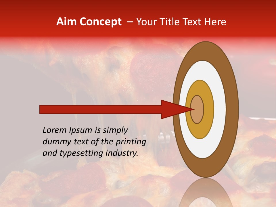 Isolated Melted Pizza PowerPoint Template