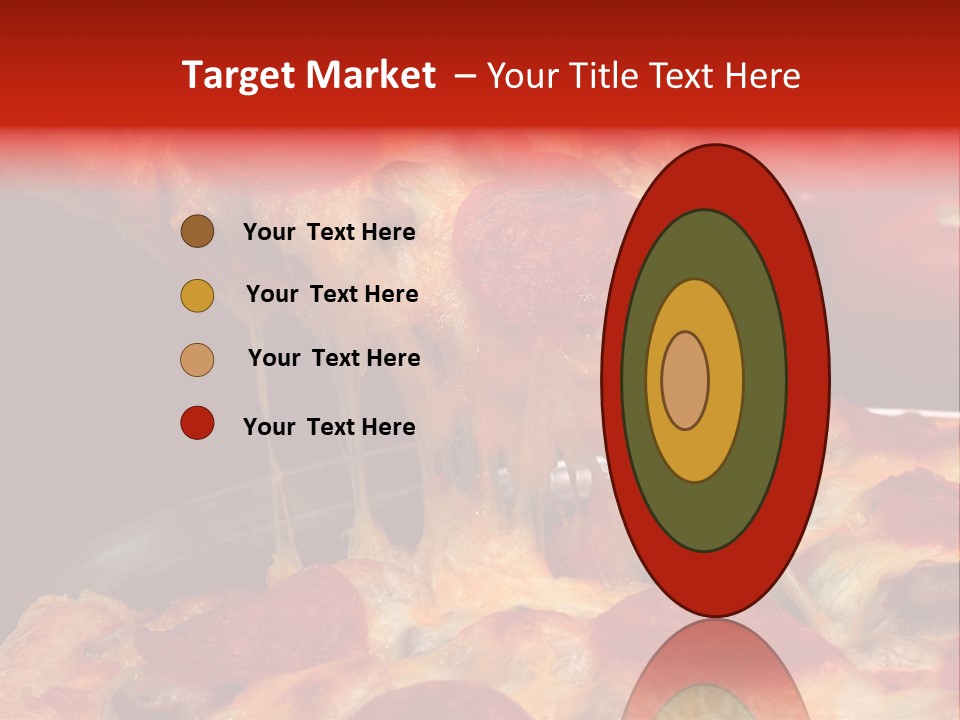 Isolated Melted Pizza PowerPoint Template