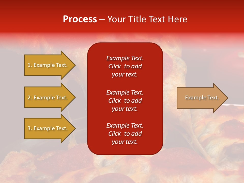 Isolated Melted Pizza PowerPoint Template