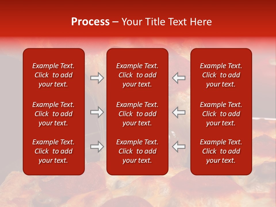 Isolated Melted Pizza PowerPoint Template