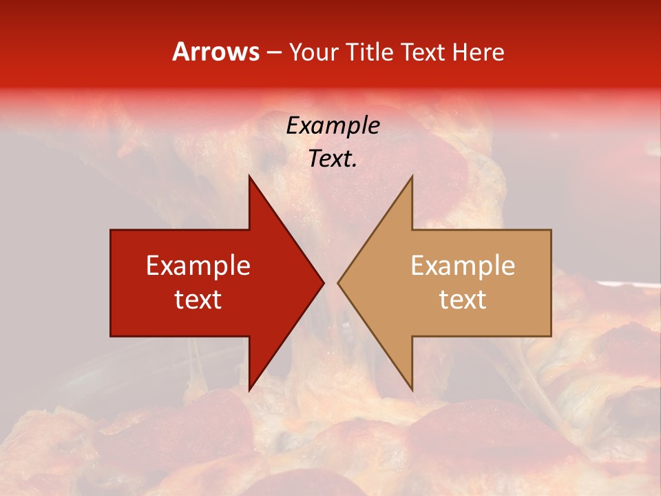 Isolated Melted Pizza PowerPoint Template