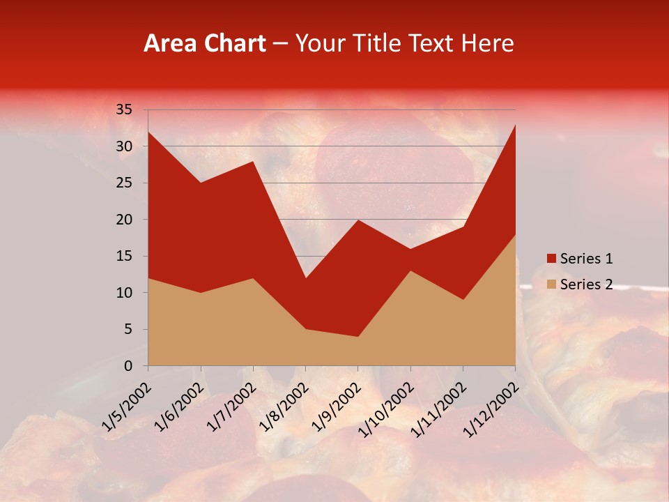 Isolated Melted Pizza PowerPoint Template