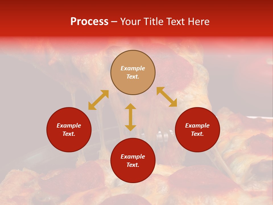 Isolated Melted Pizza PowerPoint Template