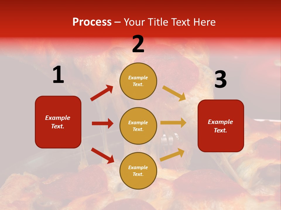 Isolated Melted Pizza PowerPoint Template