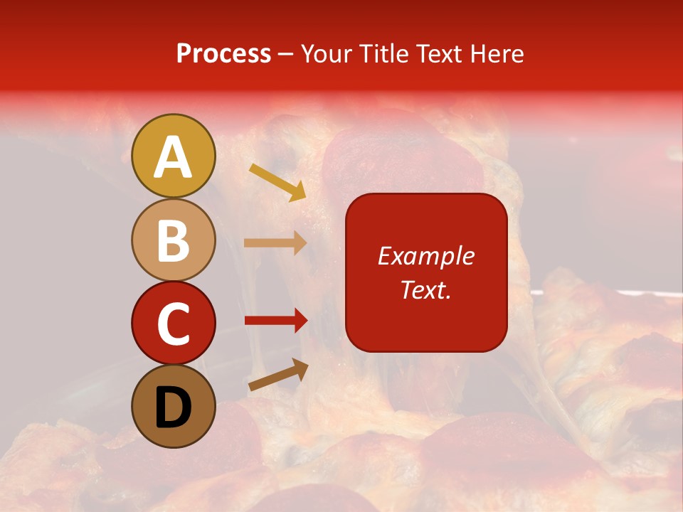 Isolated Melted Pizza PowerPoint Template