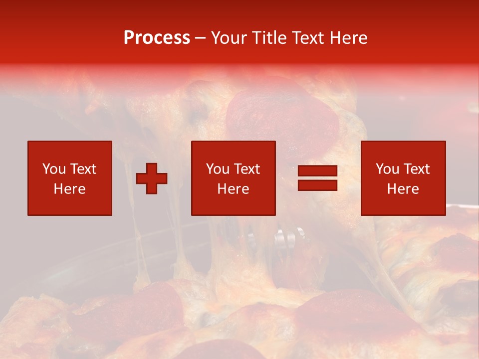Isolated Melted Pizza PowerPoint Template