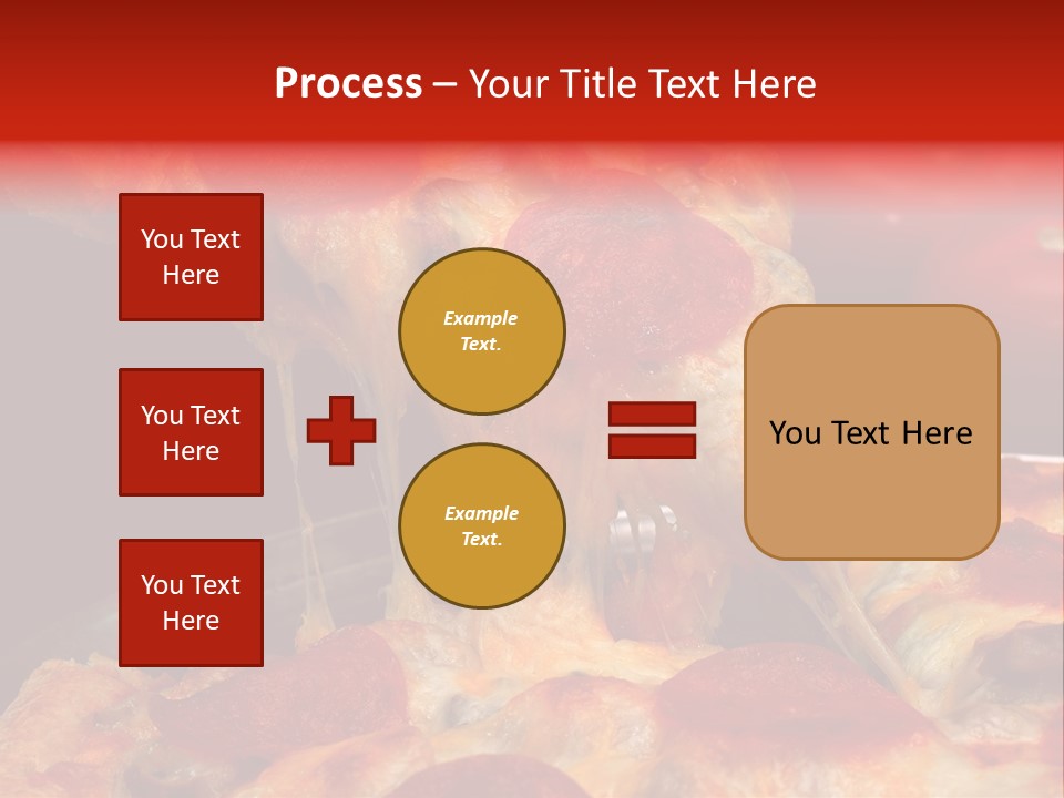 Isolated Melted Pizza PowerPoint Template