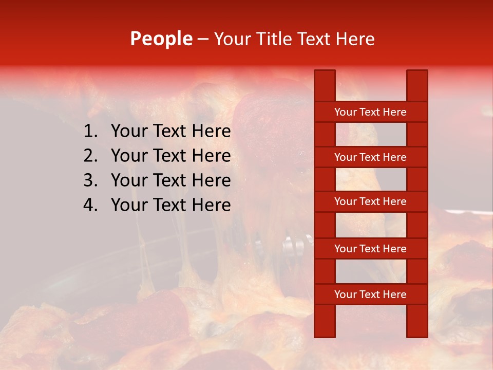 Isolated Melted Pizza PowerPoint Template