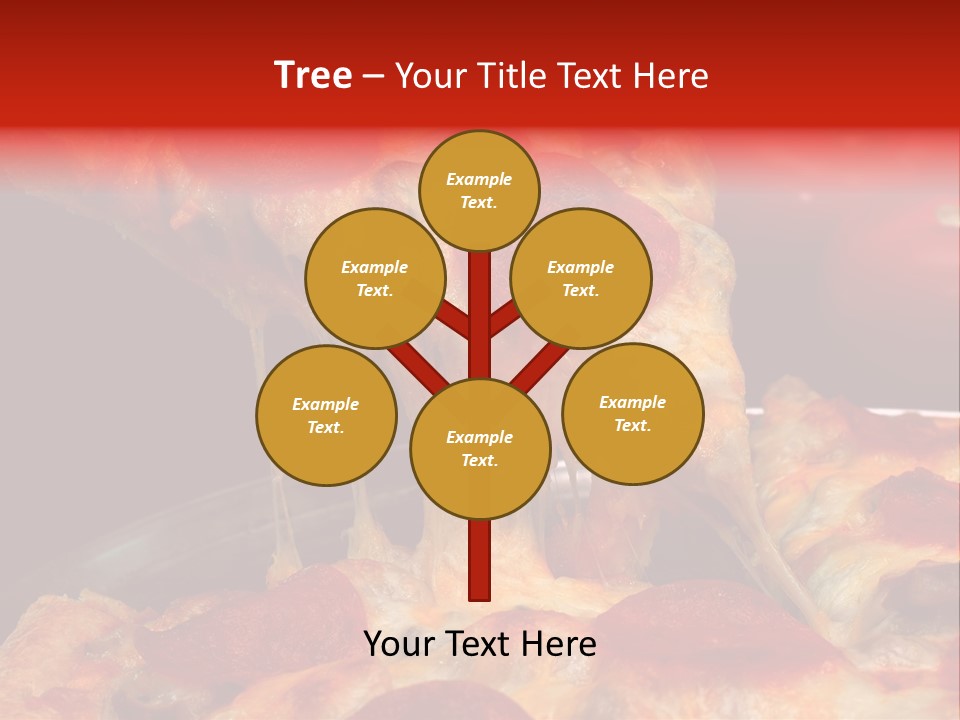 Isolated Melted Pizza PowerPoint Template