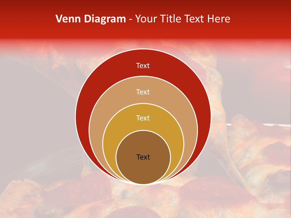 Isolated Melted Pizza PowerPoint Template