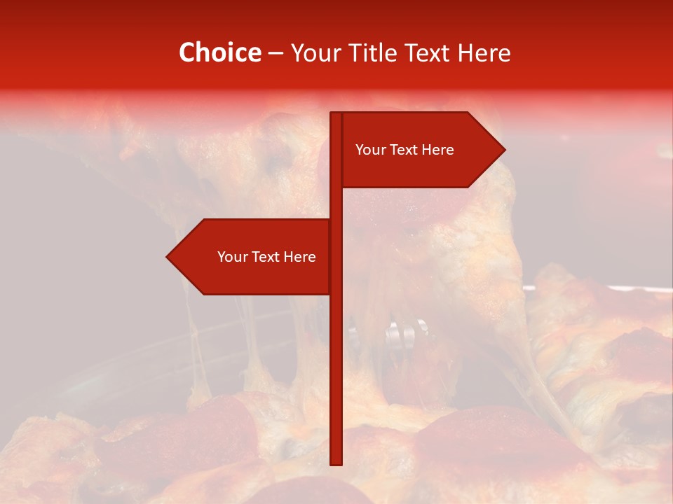 Isolated Melted Pizza PowerPoint Template
