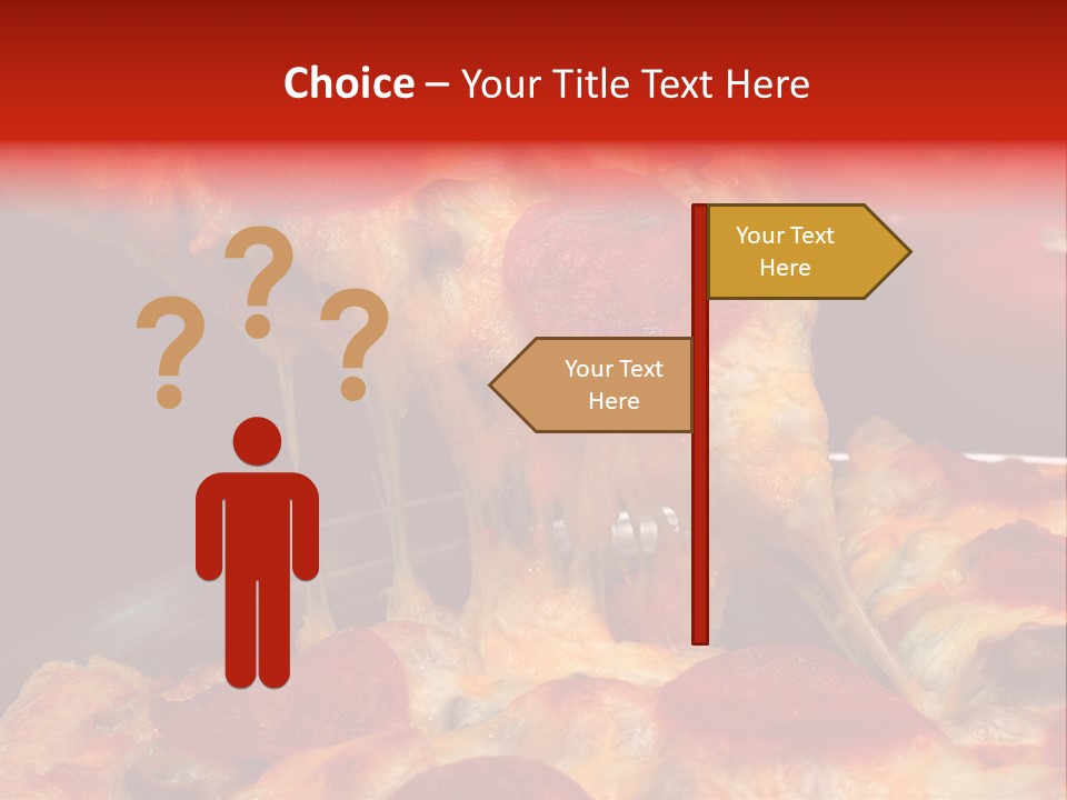 Isolated Melted Pizza PowerPoint Template