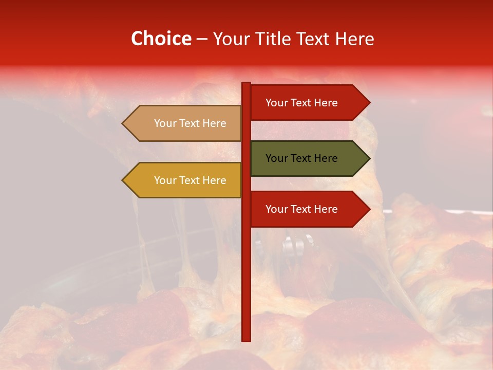 Isolated Melted Pizza PowerPoint Template