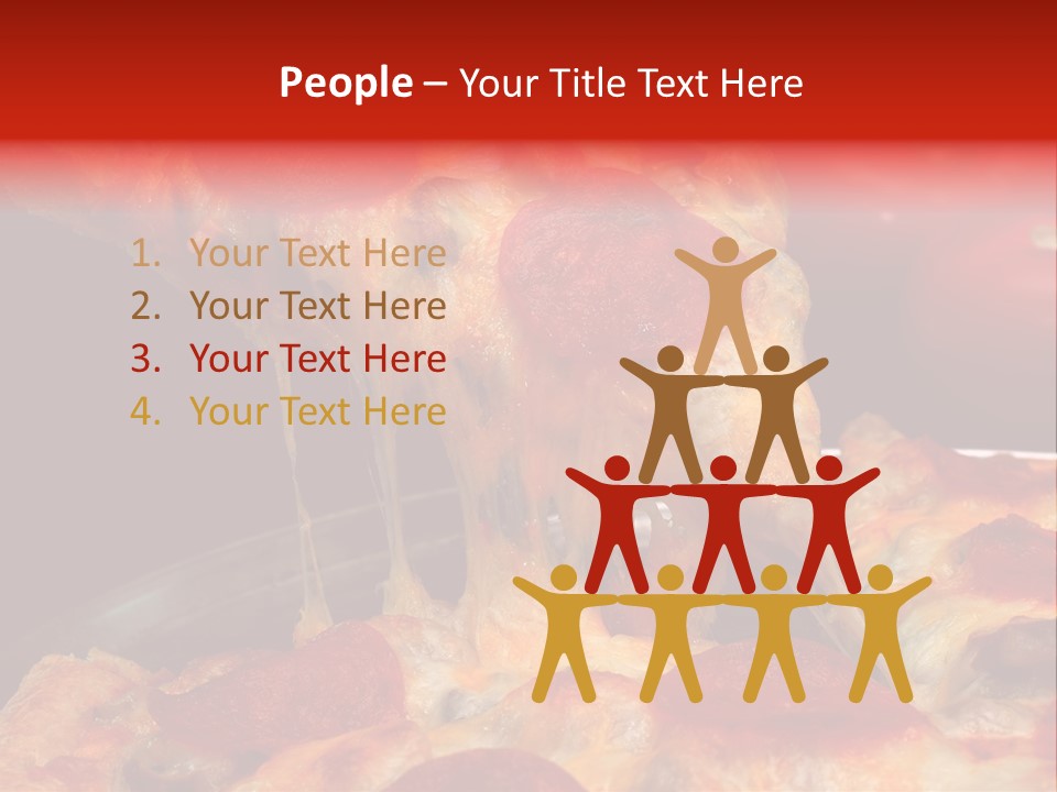 Isolated Melted Pizza PowerPoint Template