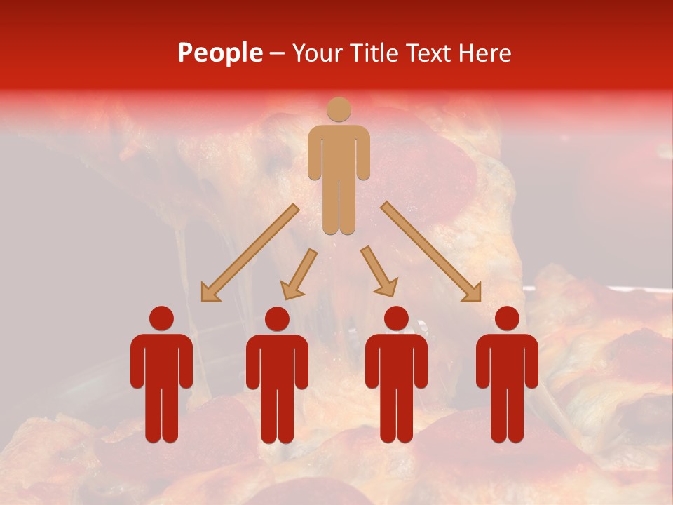 Isolated Melted Pizza PowerPoint Template