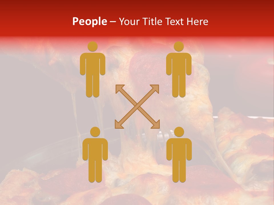 Isolated Melted Pizza PowerPoint Template