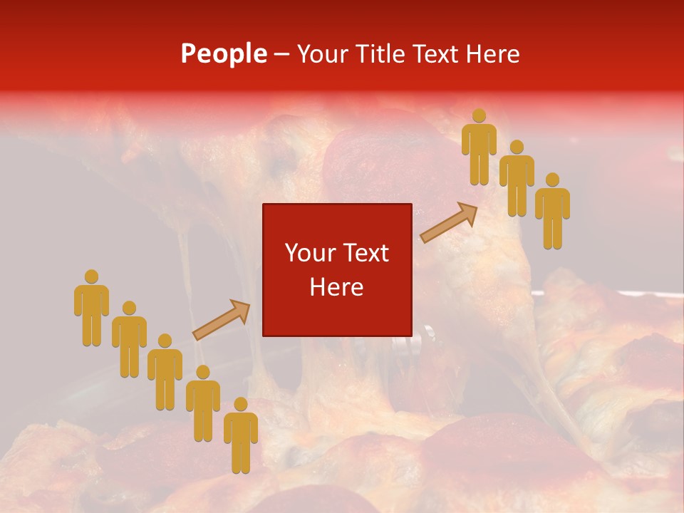 Isolated Melted Pizza PowerPoint Template