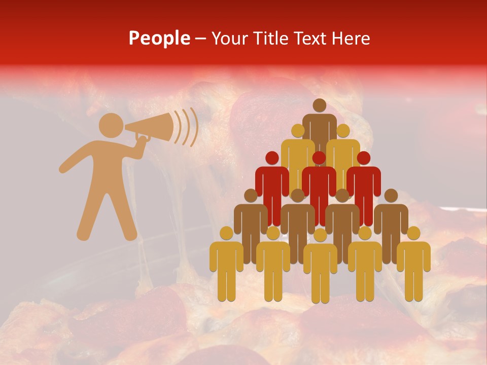 Isolated Melted Pizza PowerPoint Template