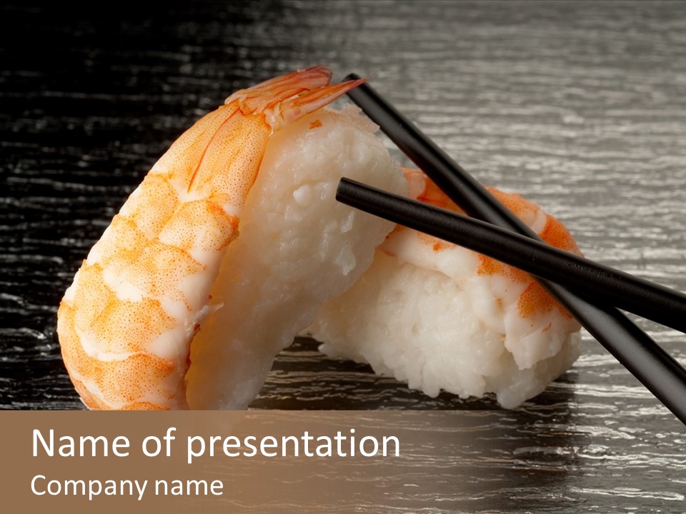 Delicacy Asian Sushi PowerPoint Template