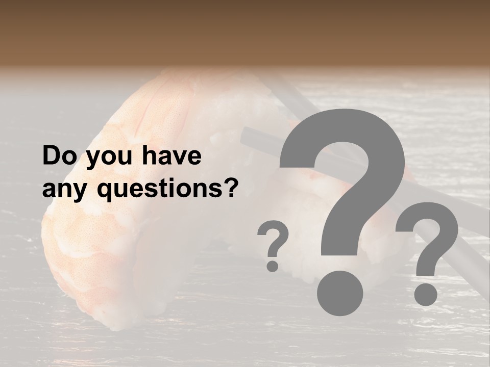 Delicacy Asian Sushi PowerPoint Template