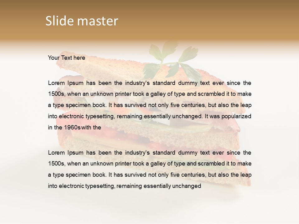 Egg Slices Ham PowerPoint Template
