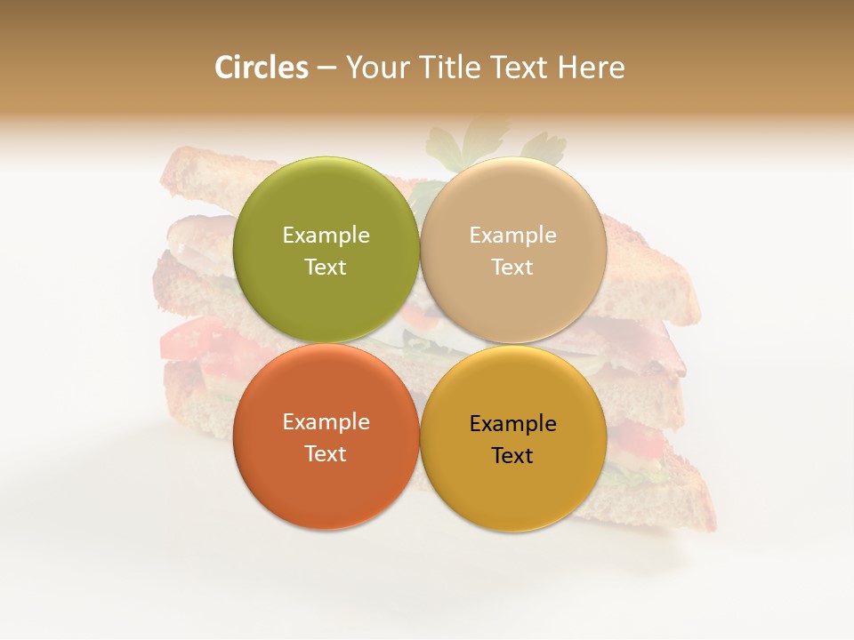 Egg Slices Ham PowerPoint Template