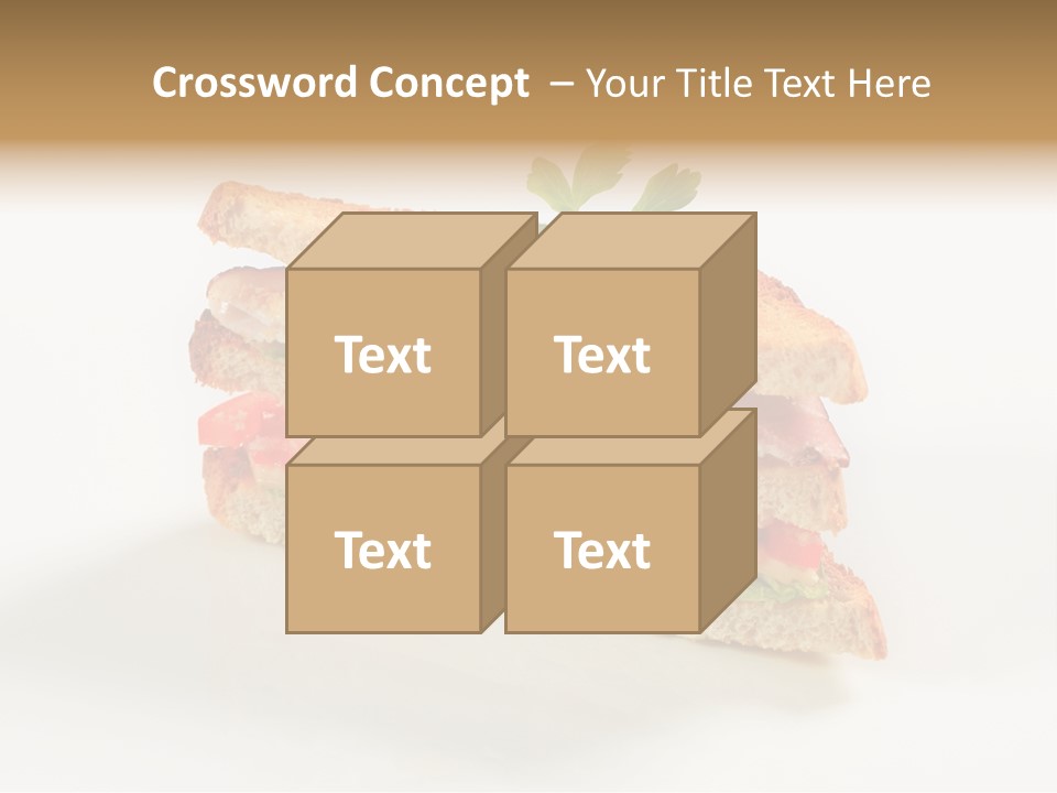 Egg Slices Ham PowerPoint Template