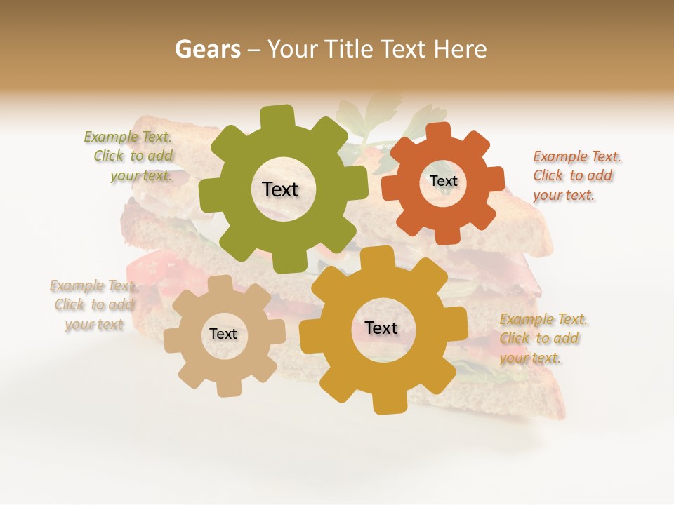 Egg Slices Ham PowerPoint Template