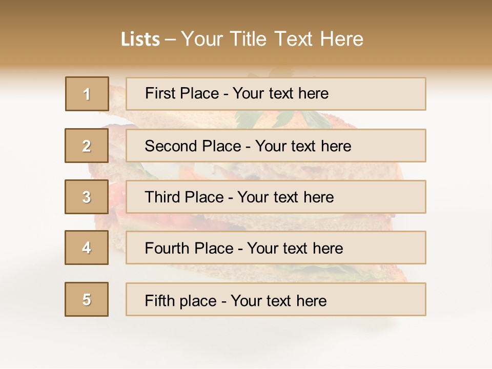Egg Slices Ham PowerPoint Template