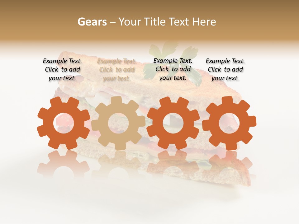 Egg Slices Ham PowerPoint Template