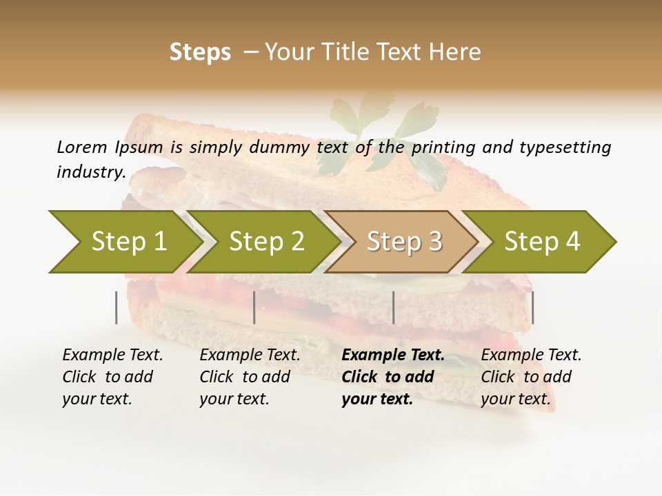 Egg Slices Ham PowerPoint Template