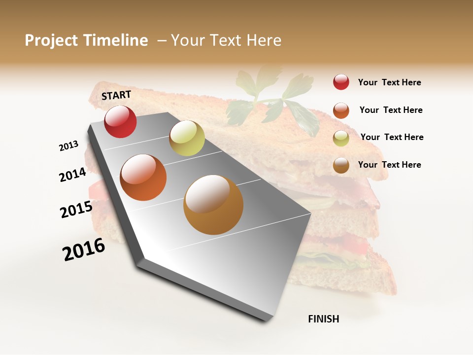 Egg Slices Ham PowerPoint Template