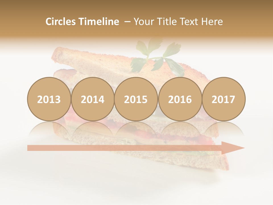 Egg Slices Ham PowerPoint Template