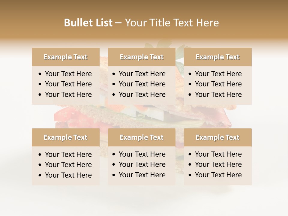 Egg Slices Ham PowerPoint Template